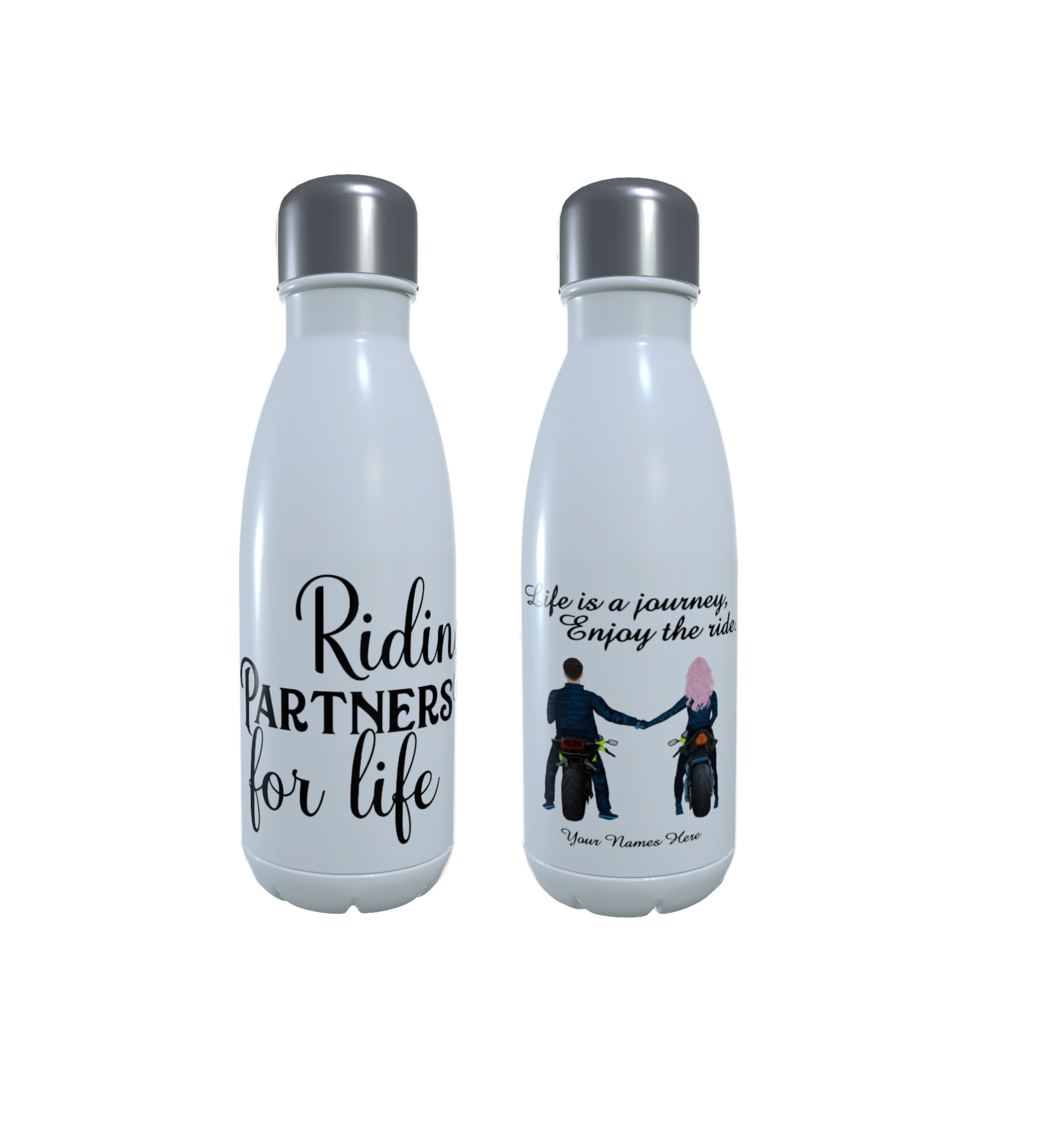 Couples Motorbike Water Bottle , Custom Motorbike Bottle